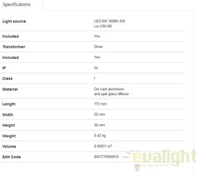 APLICA PERETE LED DE EXTERIOR ADAY-1 ALBA 70644
