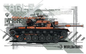 Ilustrație World of Tanks - Patton, WOT