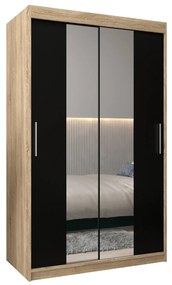 Dulap de haine 120 cm Toki 1 (stejar sonoma + negru mat). 1064899