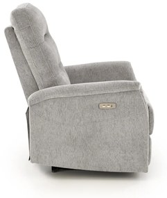 Fotoliu recliner Jamal stofa gri H105 cm