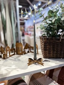 Suport lumânare decorativ vintage din fier și alamă antichizată „Tove”