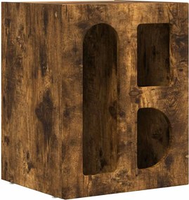 vidaXL Noptieră Stejar fumuriu 40 x 35 x 50 cm Lemn compozit