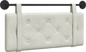 vidaXL Cap de pat suspendat Pe perete Crem 110 x 55 x 5 cm Catifea