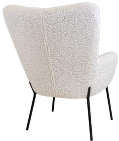 Fotoliu cu husă din blană artificială House Nordic Glasgow, alb