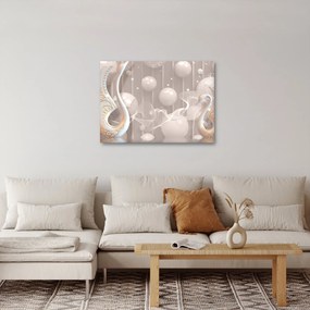 Tablou - Lebede fermecate (70x50 cm)