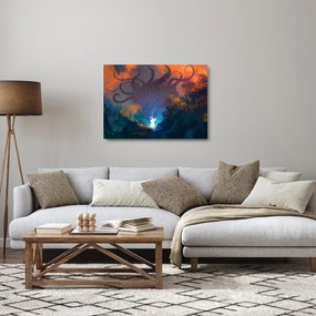 Tablou pe sticlă - Vrăjitorul magicean (70x50 cm)