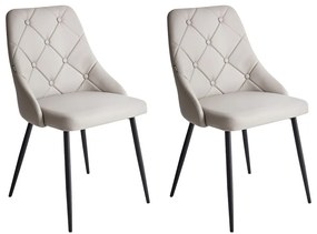 Set 2 buc. scaune pentru sufragerie Valero (gri deschis). 1009944