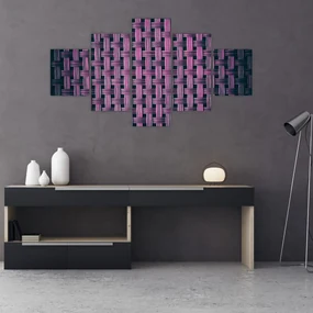 Tablou textura în mov (125x70 cm), în 40 de alte dimensiuni noi