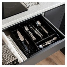 Organizator pentru tacâmuri Addis Classic, 40 x 38,5 cm, negru