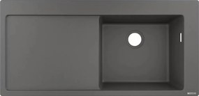 Chiuveta compozit Hansgrohe S51 SilicaTec gri piatra dreapta 105x51 cm