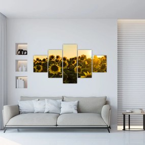 Tablou cu lan de floarea soarelui (125x70 cm), în 40 de alte dimensiuni noi