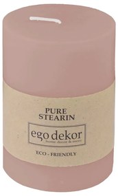 Lumânare Eco candles by Ego dekor Friendly, durată ardere 37 h, roz pudrat