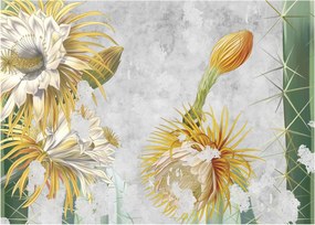 Tablou - Cactuși înfloriți, vintage (70x50 cm)