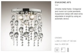 Aplica de perete cristal Venezian EVASIONE AP3 044750