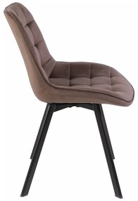 Scaun rotativ Monti velvet cappuccino/negru Blu38