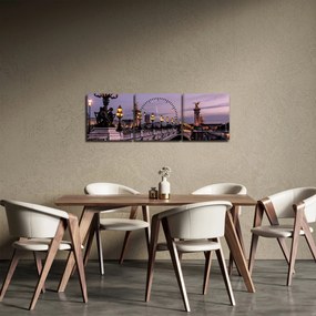 Tablou - Podul lui Alexandru al III.-lea din Paris (cu ceas) (90x30 cm)