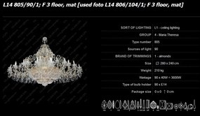 Lustra XXXL Maria Theresa cu 104 brate, cristal Bohemia, L14 806/104/1