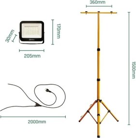 Proiector LED cu suport NOCTIS 2xLED/50W/230V 4000K IP65