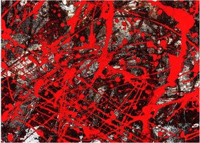 Tablou pe sticlă - Abstracție expresivă (70x50 cm)