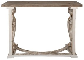 Consola natur, din lemn, aspect vintage, Sculptura
