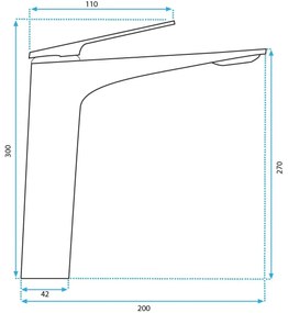 Rea Avalon baterie lavoar stativ crom REA-B5060