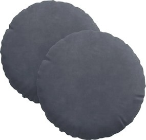 vidaXL Perne de Șezut 2 pcs Gri închis Ø 40 x 13 cm Catifea