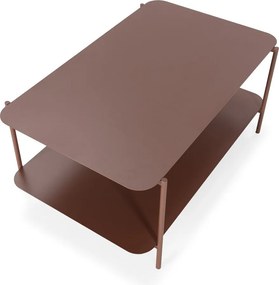 Măsuță de cafea teracotă din metal 58x90 cm Beatrix – MOME