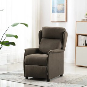 289784 vidaXL Fotoliu rabatabil, gri taupe, material textil