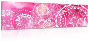 Tablou Mandala acuarel roz