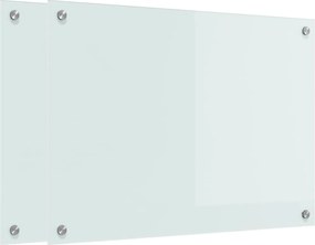 vidaXL Panou de bucătărie 2 pcs Alb 70 x 50 cm sticlă securizată