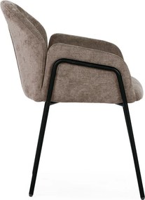 Set de scaune de sufragerie piersică 2 buc. tapițat Aslin – MOME