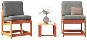 vidaXL Set mobilier grădină, 3 piese, maro ceruit, lemn masiv pin