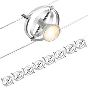 Paulmann 94490 - Set 8x GU5,3/7,5W spot CARDAN 230V crom mat