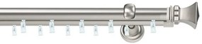 Galerie dubla VERDI dubla 25/19 TEAVA PROFIL CROM MAT (Alege marime: 300 cm)