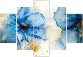 Tablou - Floral, pictură cu cerneală (150x105 cm)