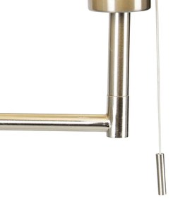 Lampă de podea clasică din oțel cu abajur reglabil alb - Ladas