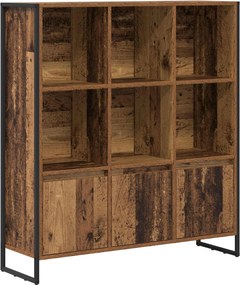 vidaXL Dulap pentru cărți 2 pcs Lemn Vechi 99,5 x 30 x 108 cm