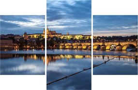Tablou cu palatul din Praga și podul lui Carol (90x60 cm)