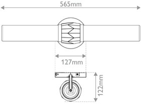 Hinkley HK-ELLISON2-BK-BN - Aplica de baie ELLISON 2xE27/40W/230V IP44 neagră