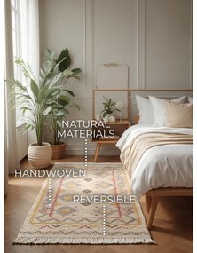 Covor tip traversă crem țesut manual din iută 80x200 cm Roya Imani – Elle Decoration