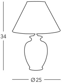 Lampă de masă GIARDINO 1xE27/60W/230V d. 25 cm Kolarz A1354.71S