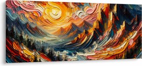 Tablou - Munte acoperit de soare (120x50 cm)