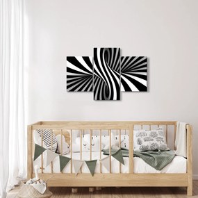 Tablou abstract cu dungi de zebră (90x60 cm)