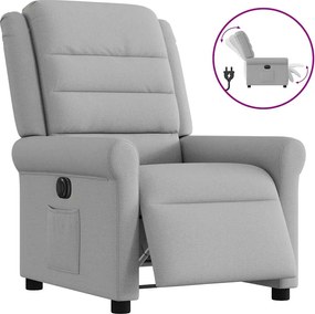 vidaXL Scaun reclinabil electric Cloud Grey Fabric