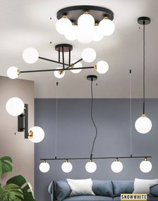 Pendul design modern SNOWWHITE negru/auriu