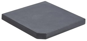vidaXL Placă de greutate umbrelă, negru, granit, 25 kg, pătrat