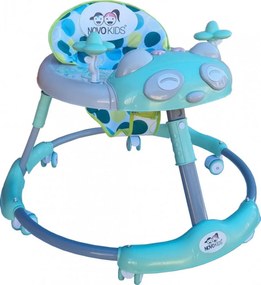 Premergator reglabil in 6 trepte de inaltime NOVOKIDS™ Baby Panda Walker, Cu melodii, Pliabil, Max 20 kg, Roti silentioase, Model Ursulet Panda,