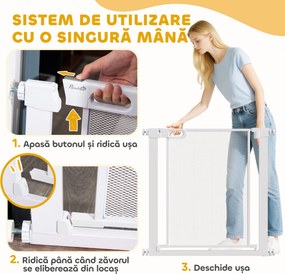 PawHut Poarta Siguranta Reglabila 75‑103 cm | Aosom Romania