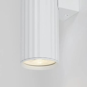 Aplica minimalista din aluminiu canelat Anna Wall 2 alb