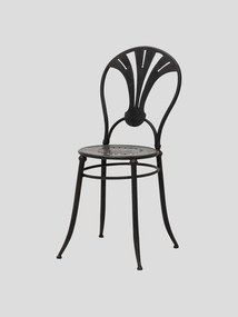 Scaun exterior negru, din metal, Otta